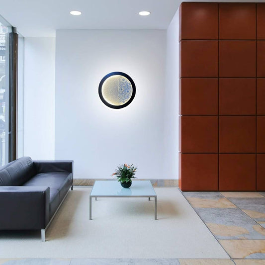 12 Inch 3D Moon LED Wall Light | Modern Lunar Decorative Lamp for Home Décor
