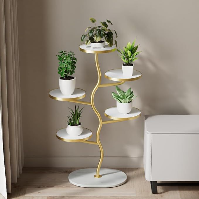 Modern 5-Tier Metal Plant Stand – Indoor & Outdoor Flower Pot Display Rack