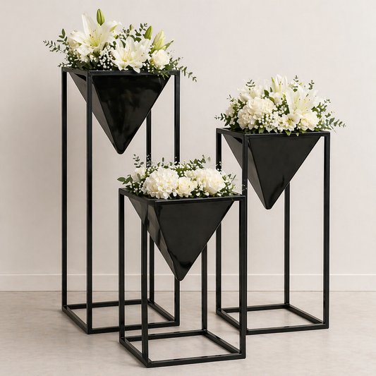 Flower pot stand full black