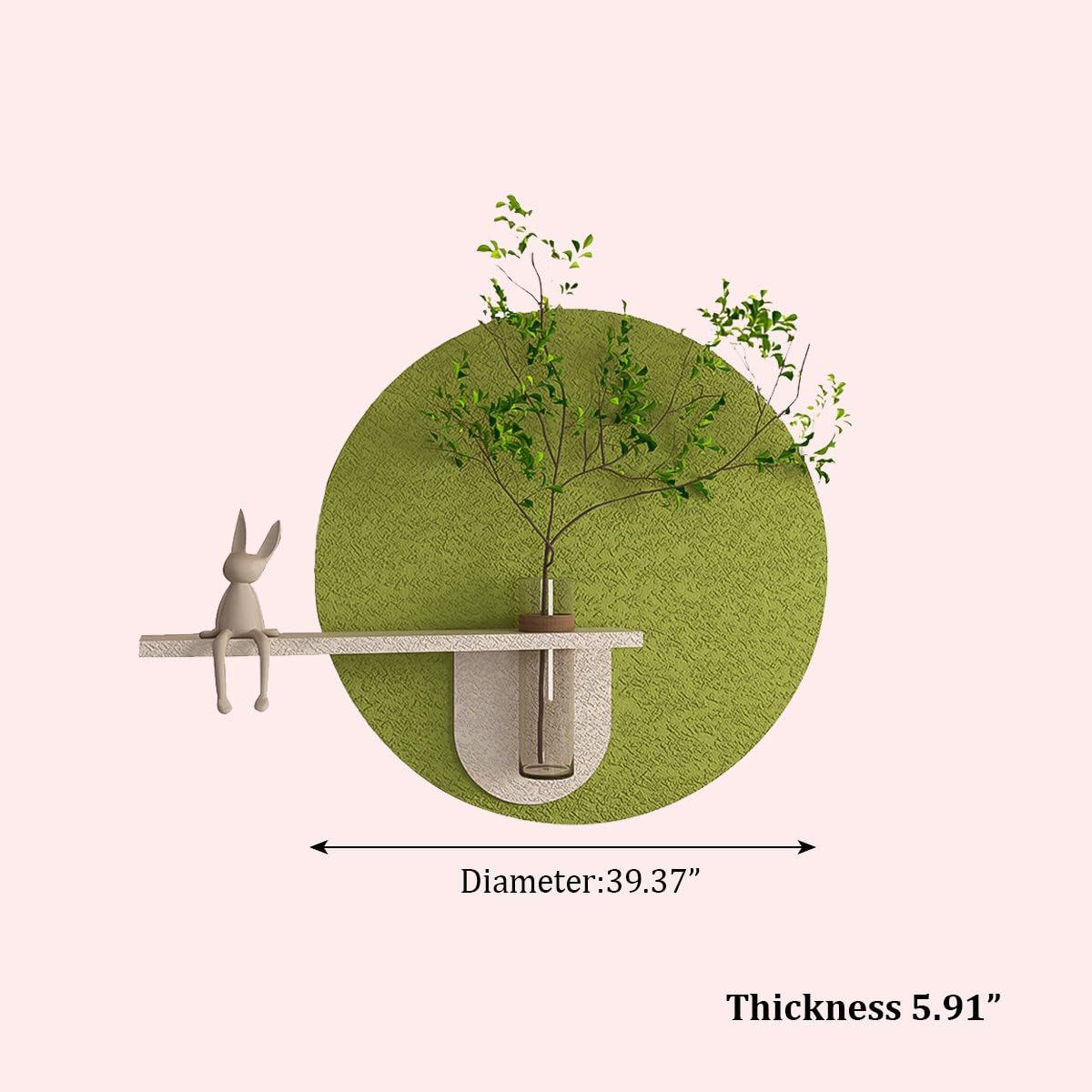Modern Decorative Wall Shelf with Glass Vase Holder – Minimalist Round Wall Décor