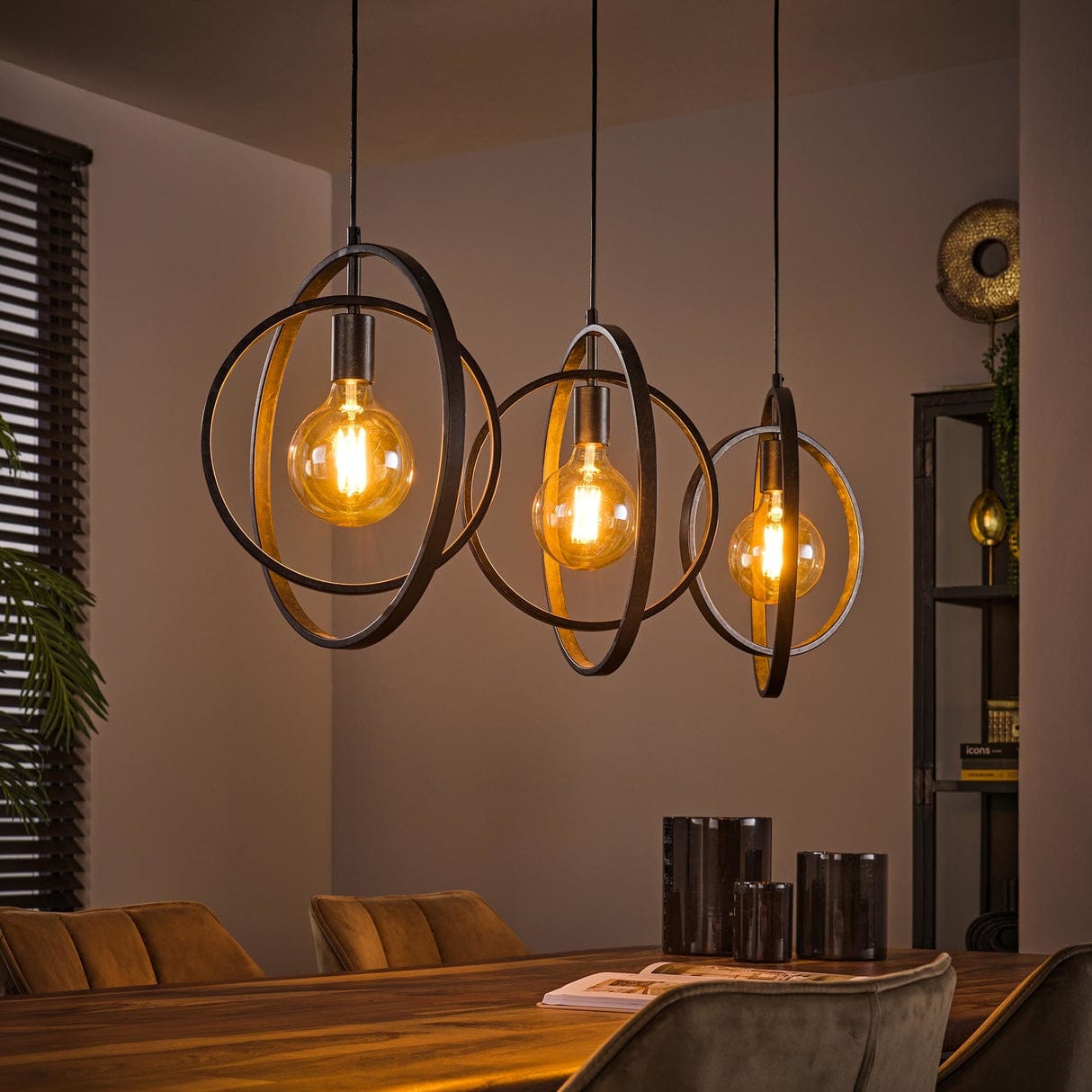 Modern 3-Light Ring Pendant Ceiling Lamp – Industrial Hanging Decorative Light Fixture