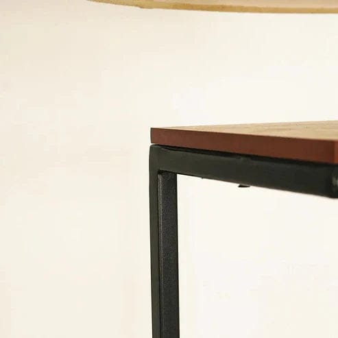 Wooden Aesthetic Floor Lamp with Shelf