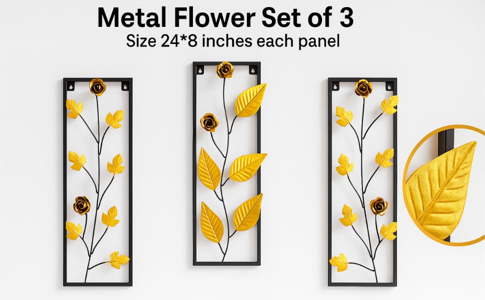 Metal Wall Art Modern Wall Hanging for Bedroom & Home