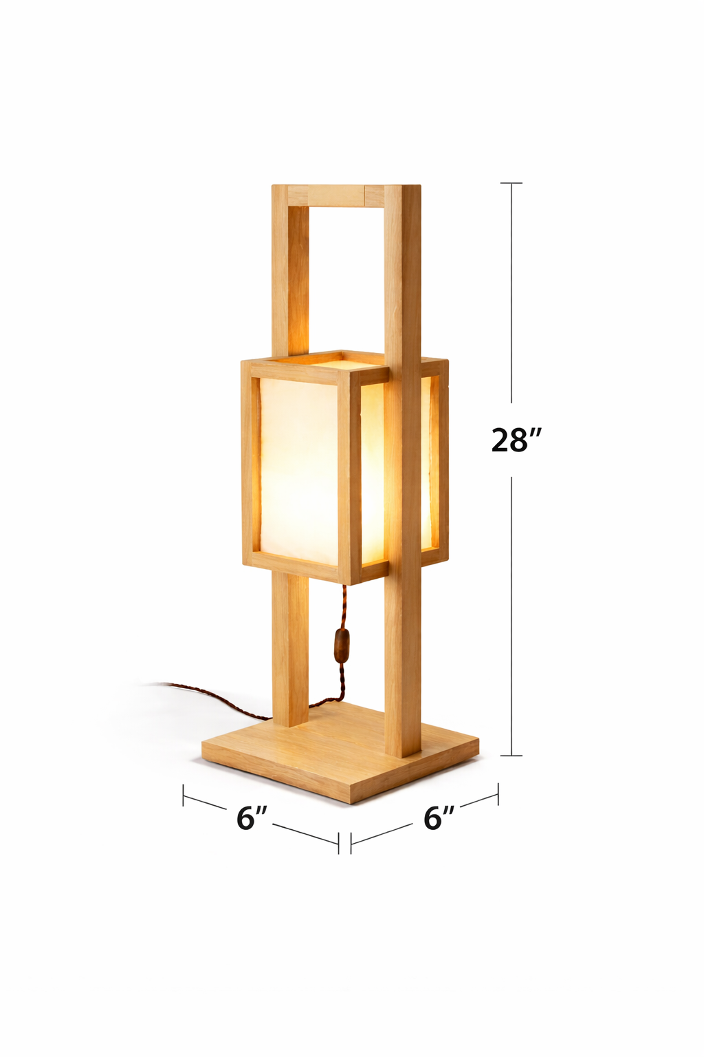 Luxury Wooden Table Lamp (W.L.Rectangle)