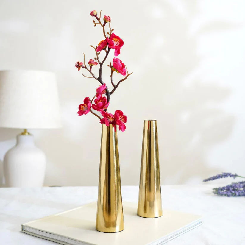Gold Metal Flower Vase for Home Décor, Wedding Centerpieces, Living Room &amp; Dining Table Decoration