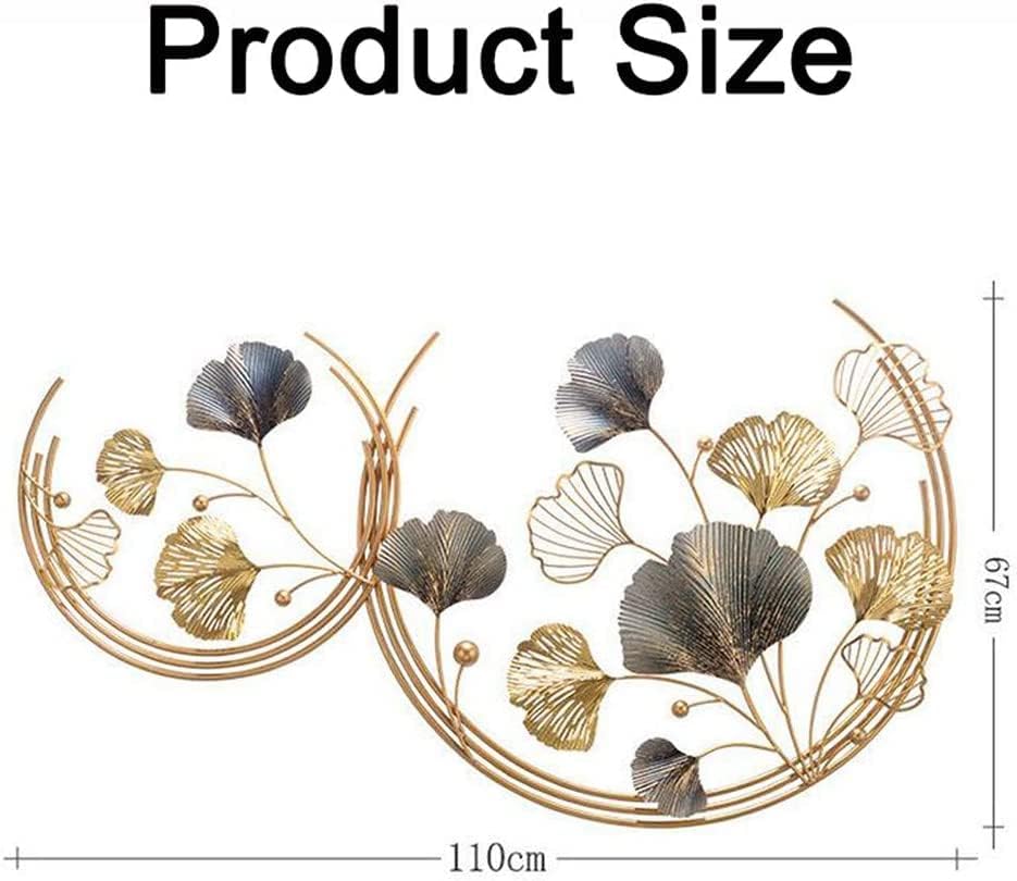 Gold Color Metal Wall Decor Leaf Wall Hanging Decoration,