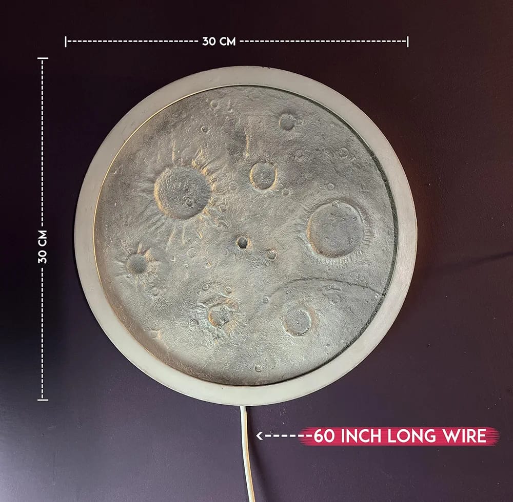 Moon Surface LED Wall Light | Modern Lunar Wall Lamp for Home Décor