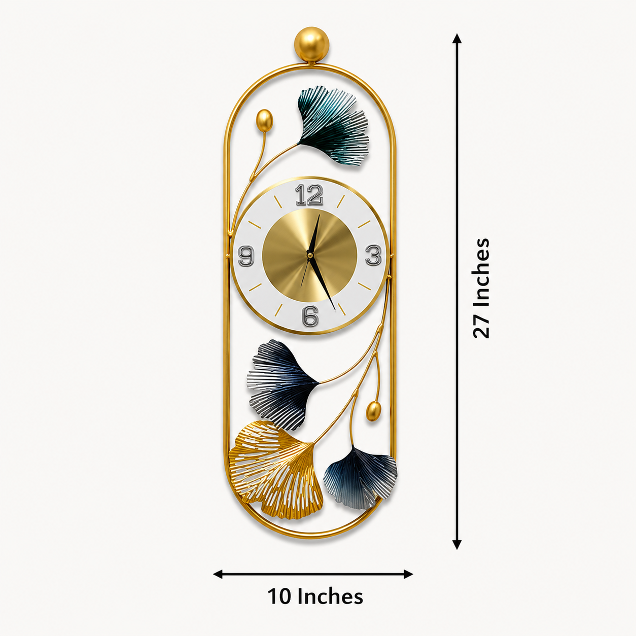 Gold Color Metal Wall Decor Leaf Wall Hanging Decoration,