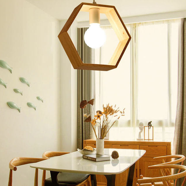 Wooden Ceiling Lamp for Dining Hall Wooden Hanging Lamp (L-20)