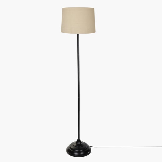 “Luxury Standing Floor Lamp with Red Fabric Shade – Stylish Light for Home Decor & Living Room”