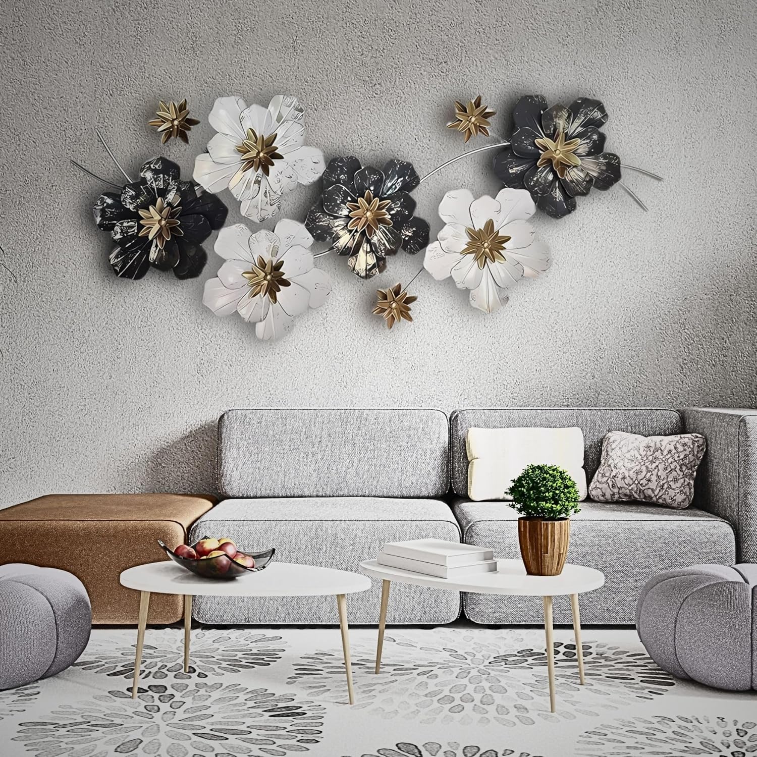 Metal Wall Art Modern Wall Hanging for Bedroom & Home (W-007)