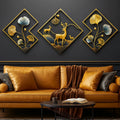 Metal Wall Art Modern Wall Hanging for Bedroom & Home (W-DEER)