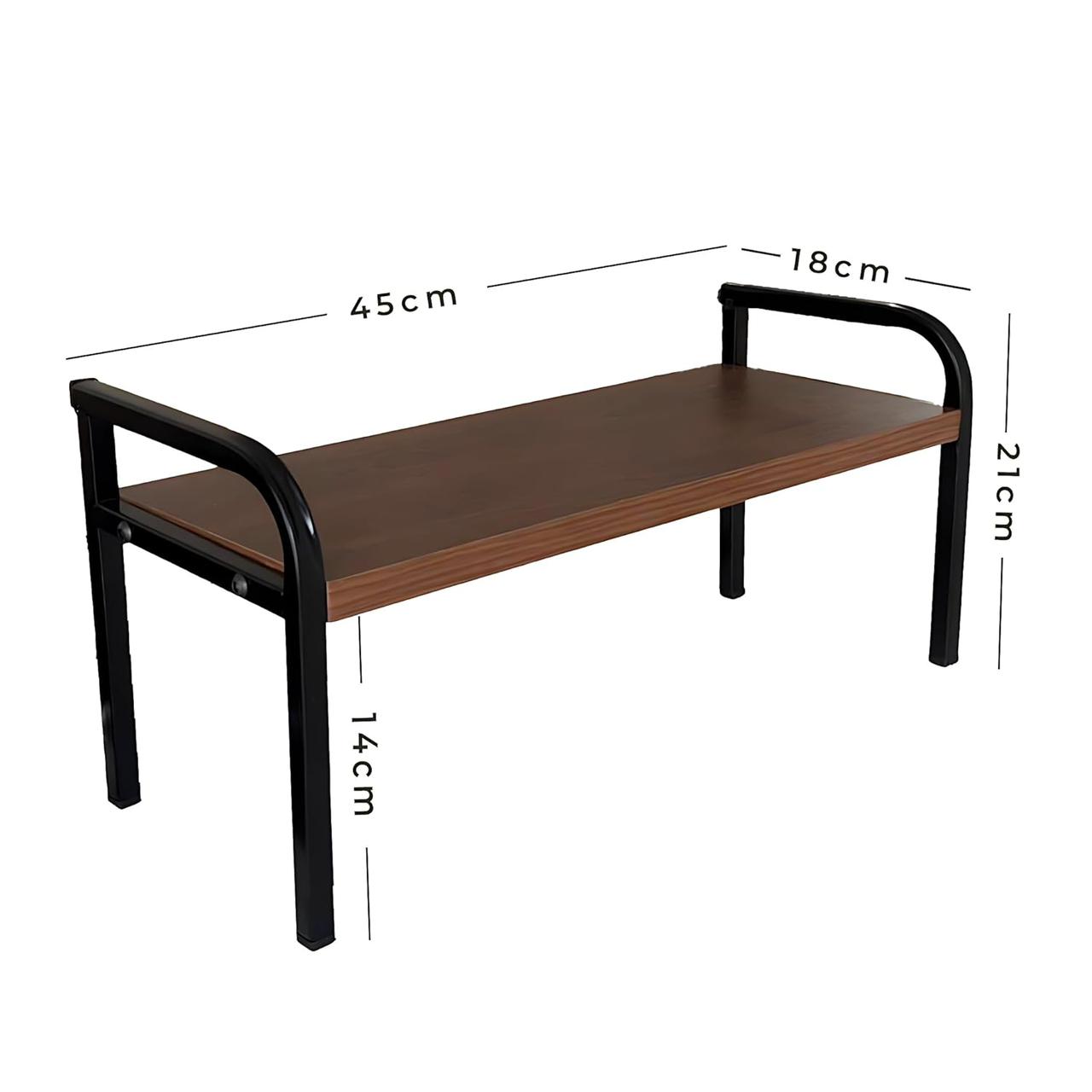 Kitchen Countertop Organizer Shelf – Wooden & Metal Storage Rack