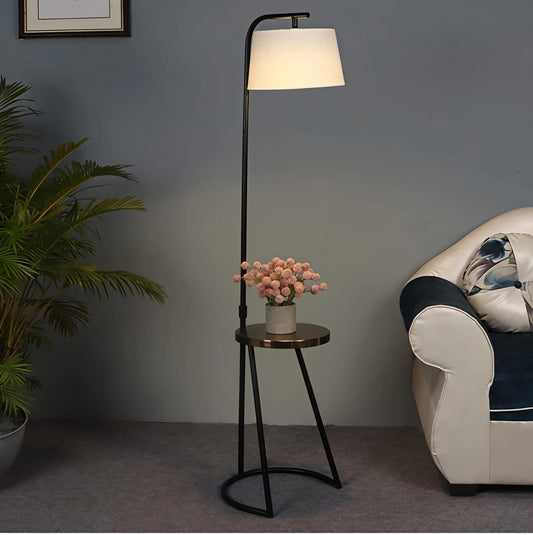 Modern Floor Lamp with Side Table | Nordic Standing Lamp for Living Room