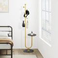 6 Hooks, Heavy Duty Wood Base Corner Coat Stand