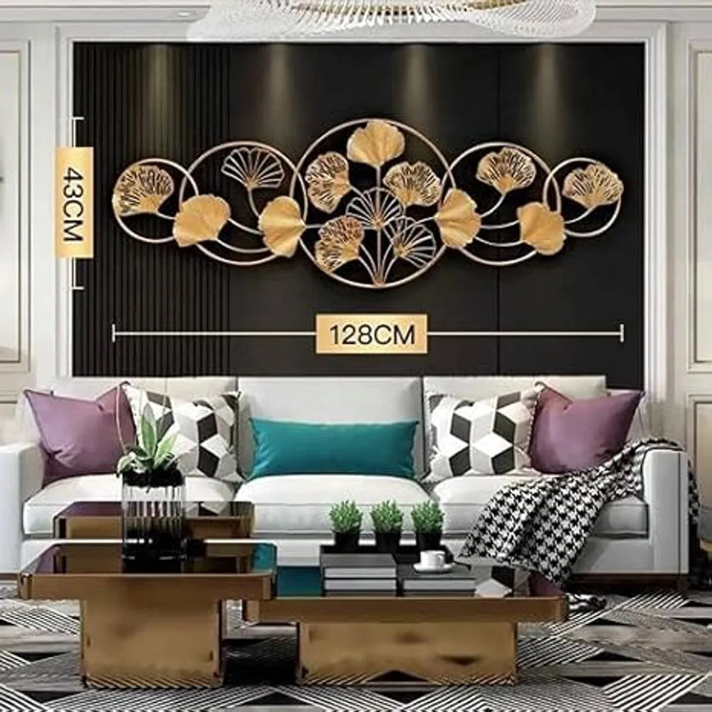 Metal Wall Art Modern Wall Hanging for Bedroom & Home (W-NECKLES)