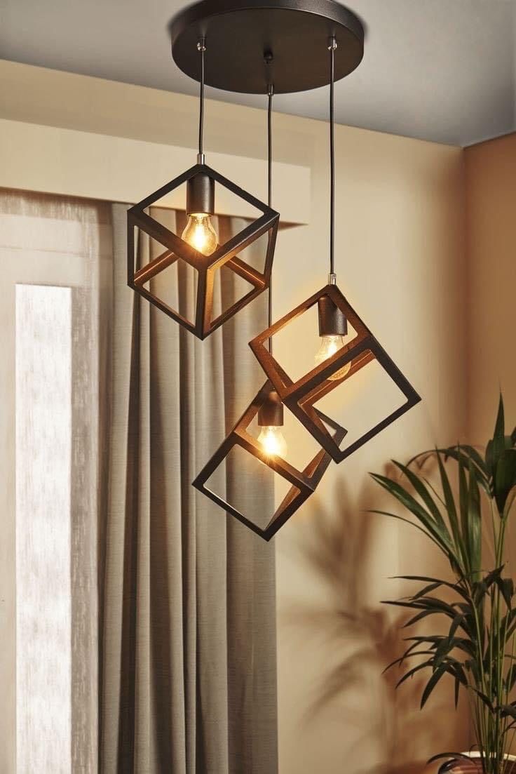 3in1 Base Square Cube Hanging Lamp Square (L-Cube)
