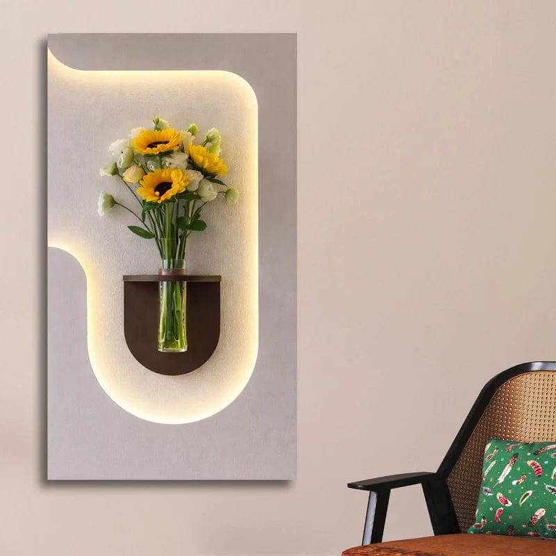 Modern LED Wall Vase Panel (20” x 30”)