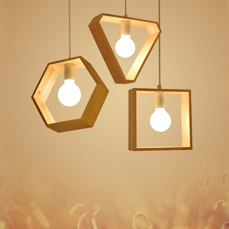 Wooden Ceiling Lamp for Dining Hall Wooden Hanging Lamp (L-20)