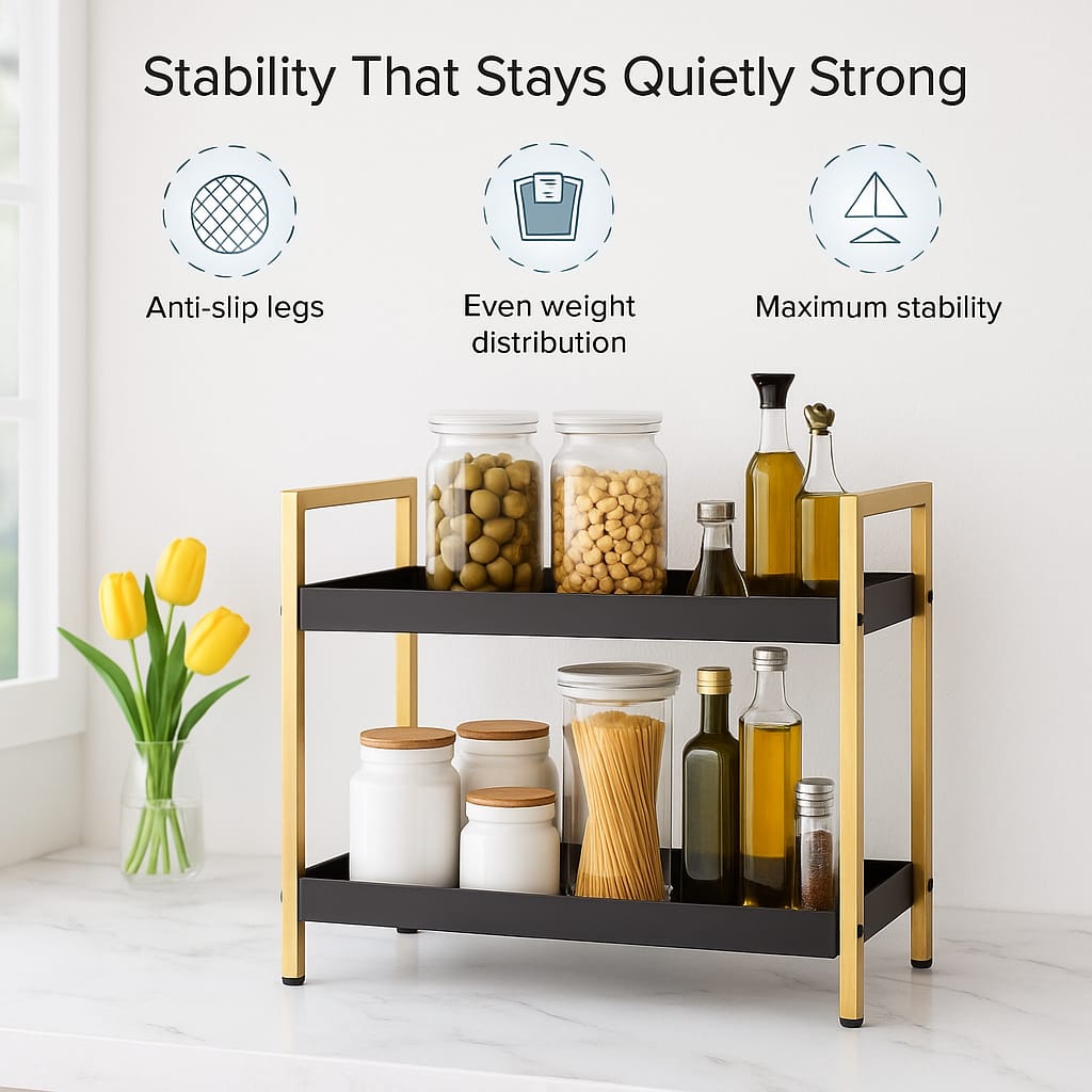 Modern 2-Tier Metal Storage