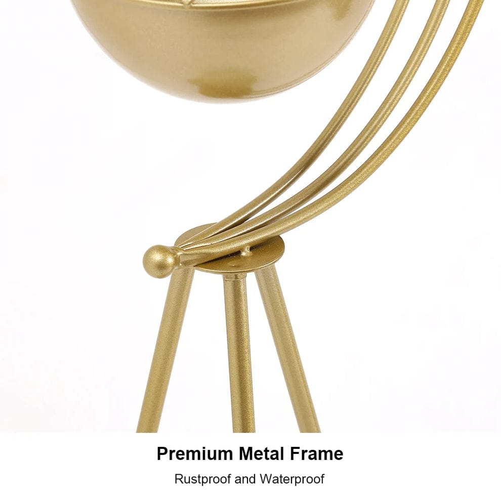 Premium Gold Finish Planter Stand with Elegant Hanging Pot – Perfect Modern Living Room Corner Decor for Stylish and Minimalist Homes