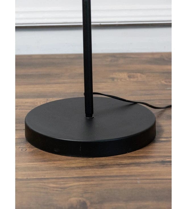 Premium Standing Modern Black Floor Lamp with white Metal Shade