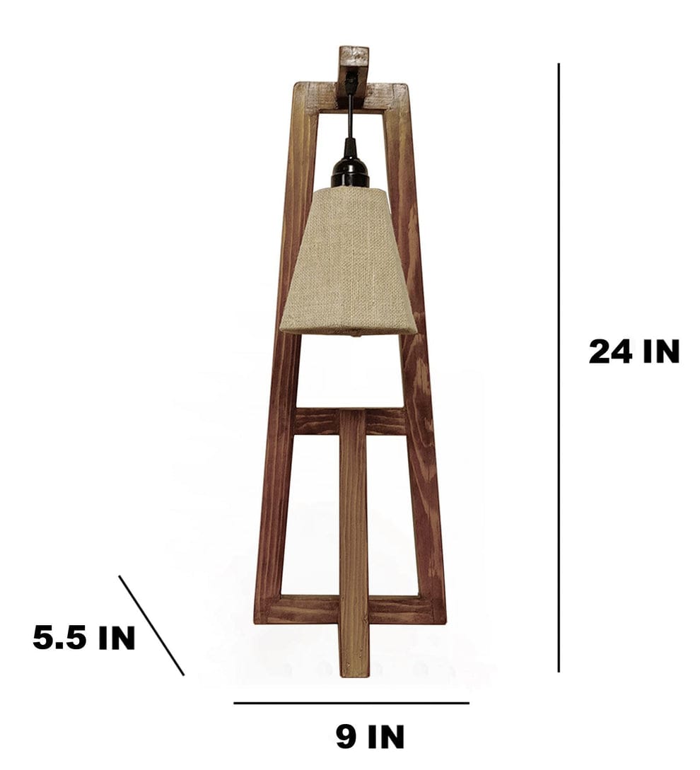 Modern Wooden Tripod Floor Lamp | Decorative Standing Lamp for Living Room & Bedroom
