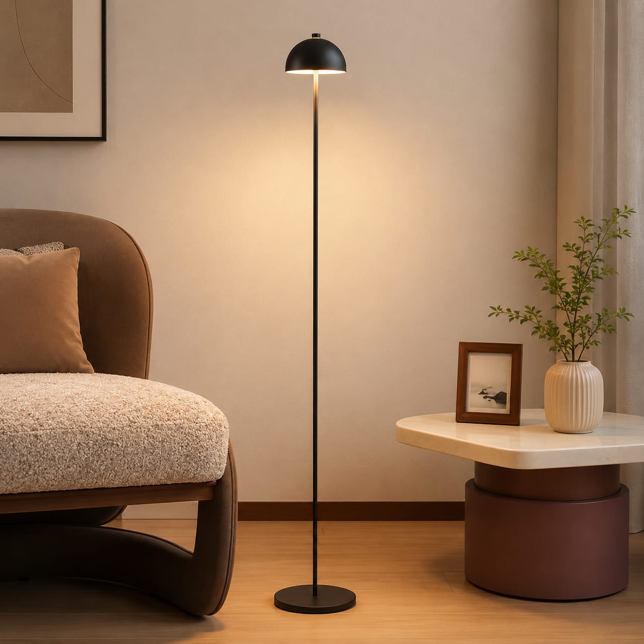 Modern Minimalist Floor Lamp | Nordic Standing LED Lamp for Living Room