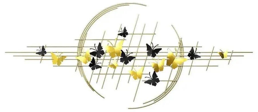 Metal Wall Art Modern Wall Hanging for Bedroom & Home (W-MB)