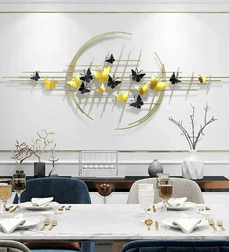 Metal Wall Art Modern Wall Hanging for Bedroom & Home (W-MB)