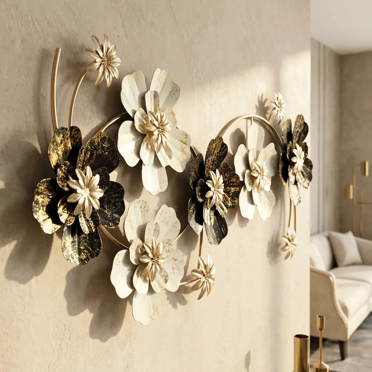 Metal Wall Art Modern Wall Hanging for Bedroom & Home (W-USF)